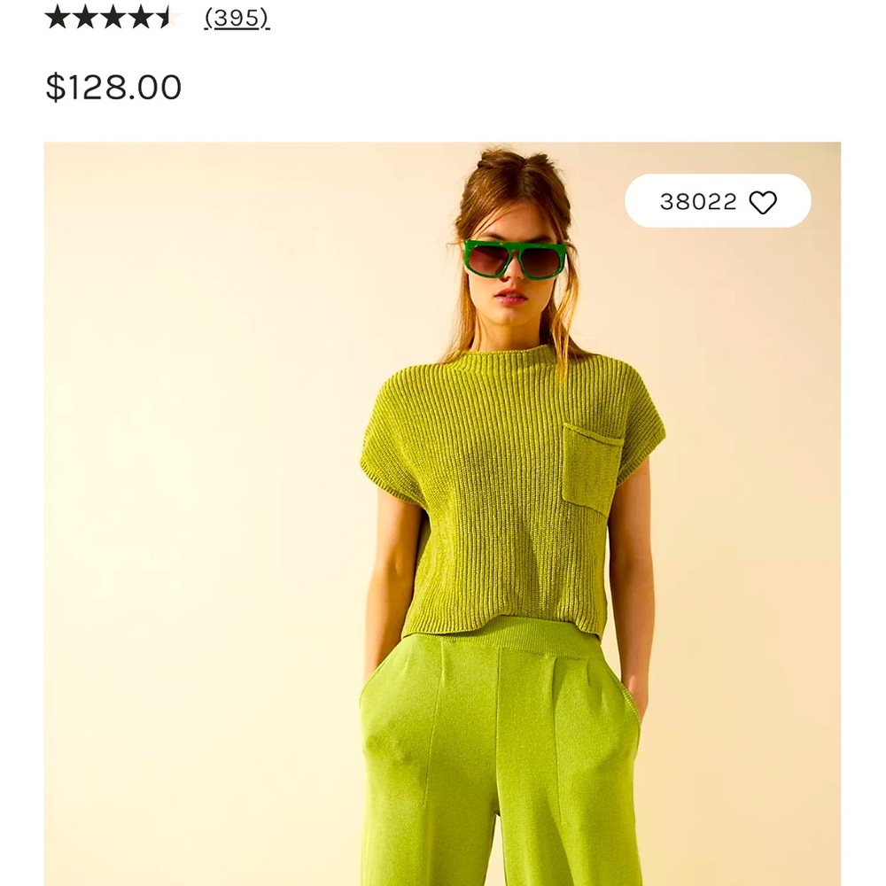 Free People Freya Sweater Set in yellow BNWT